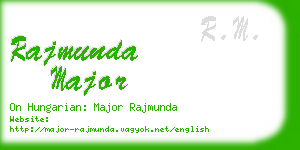 rajmunda major business card